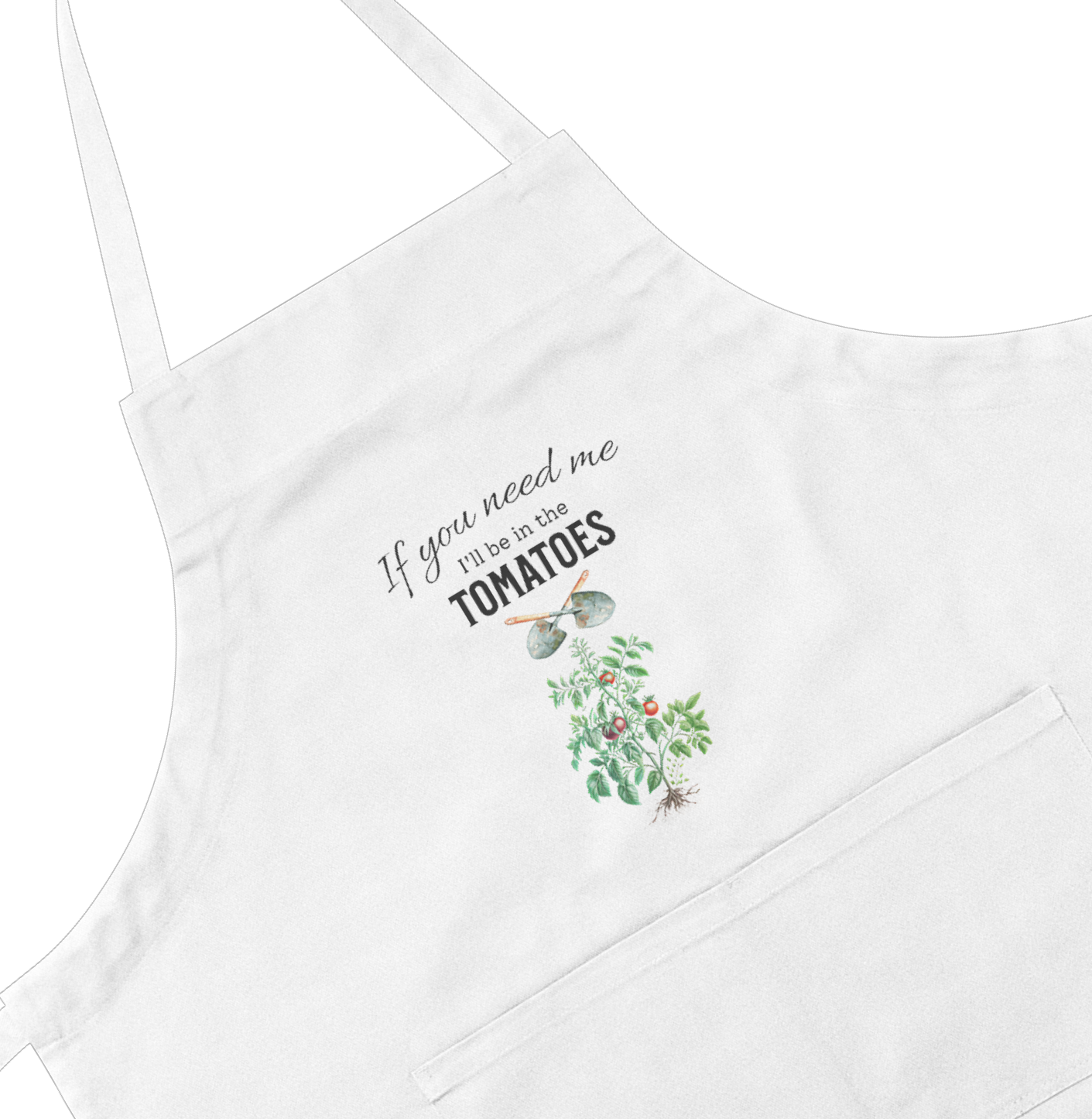 Rustic Tomato Gardening Apron (100% Cotton, with Pockets)