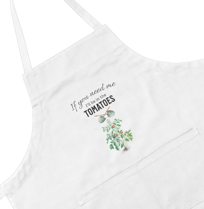 Rustic Tomato Gardening Apron (100% Cotton, with Pockets)