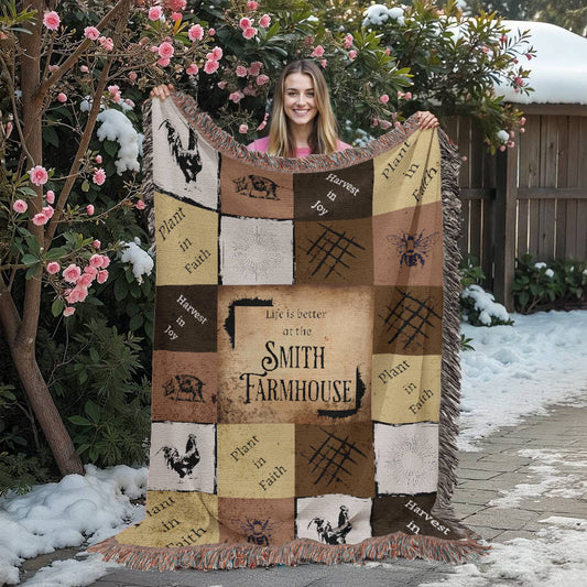 Life is Better on the Farm blanket 60"x80"
